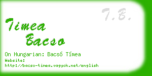 timea bacso business card